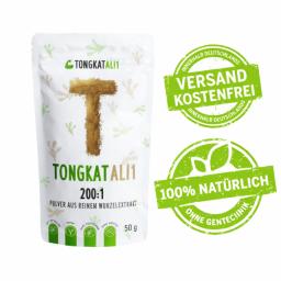 Tongkat Ali Pulverextrakt 200:1 Verpackung – 50g reines Wurzelextrakt